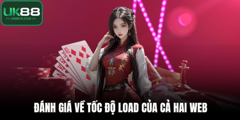 Đánh giá về tốc độ load của cả hai web